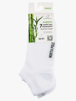 North Pole Confezione da 3 paia di calze sneakers da donna in bamboo