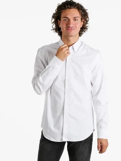 Norway Camicia da uomo in cotone a maniche lunghe - bianco