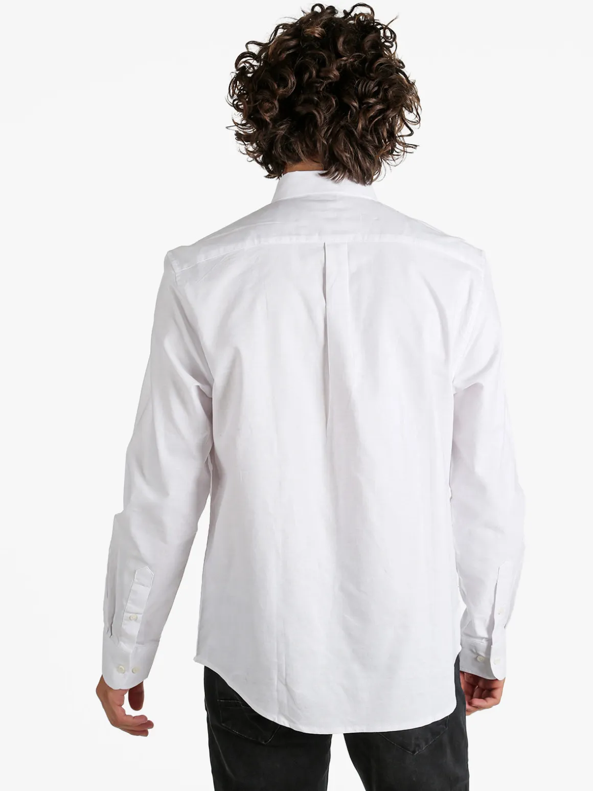 Norway Camicia da uomo in cotone a maniche lunghe - bianco