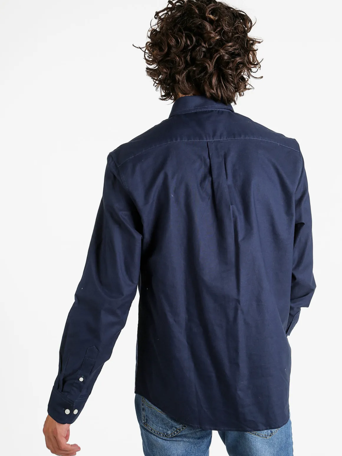 Norway Camicia da uomo in cotone a maniche lunghe - blu scuro