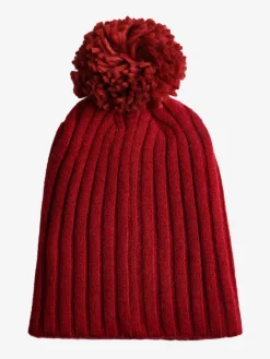 Norway Cappello donna in maglia con pompon - bordeaux