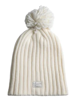 Norway Cappello donna in maglia con pompon - bianco