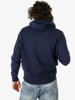 Norway Felpa da uomo con cappuccio in misto cotone - blu scuro