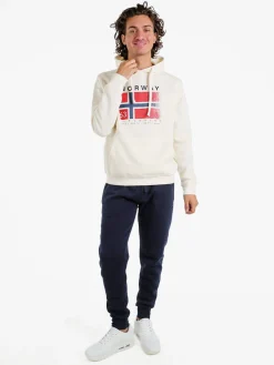 Norway Felpa da uomo con cappuccio - panna