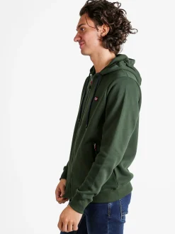 Norway Felpa da uomo con cappuccio e zip - militare