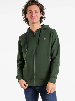 Norway Felpa da uomo con cappuccio e zip - militare