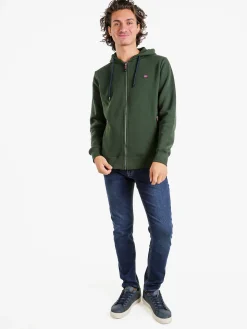 Norway Felpa da uomo con cappuccio e zip - militare
