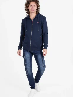 Norway Felpa da uomo con cappuccio e zip