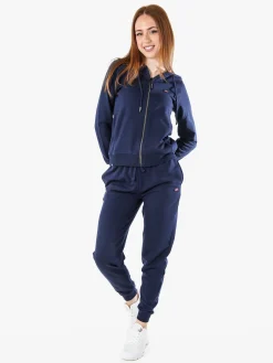 Norway Felpa donna full zip con cappuccio - blu scuro