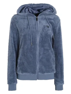 Norway Felpa donna invernale con cappuccio e zip - cielo