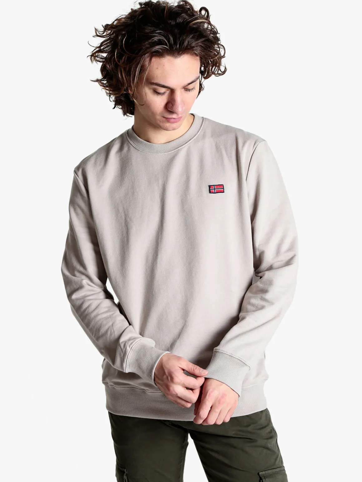 Norway Felpa girocollo da uomo in misto cotone