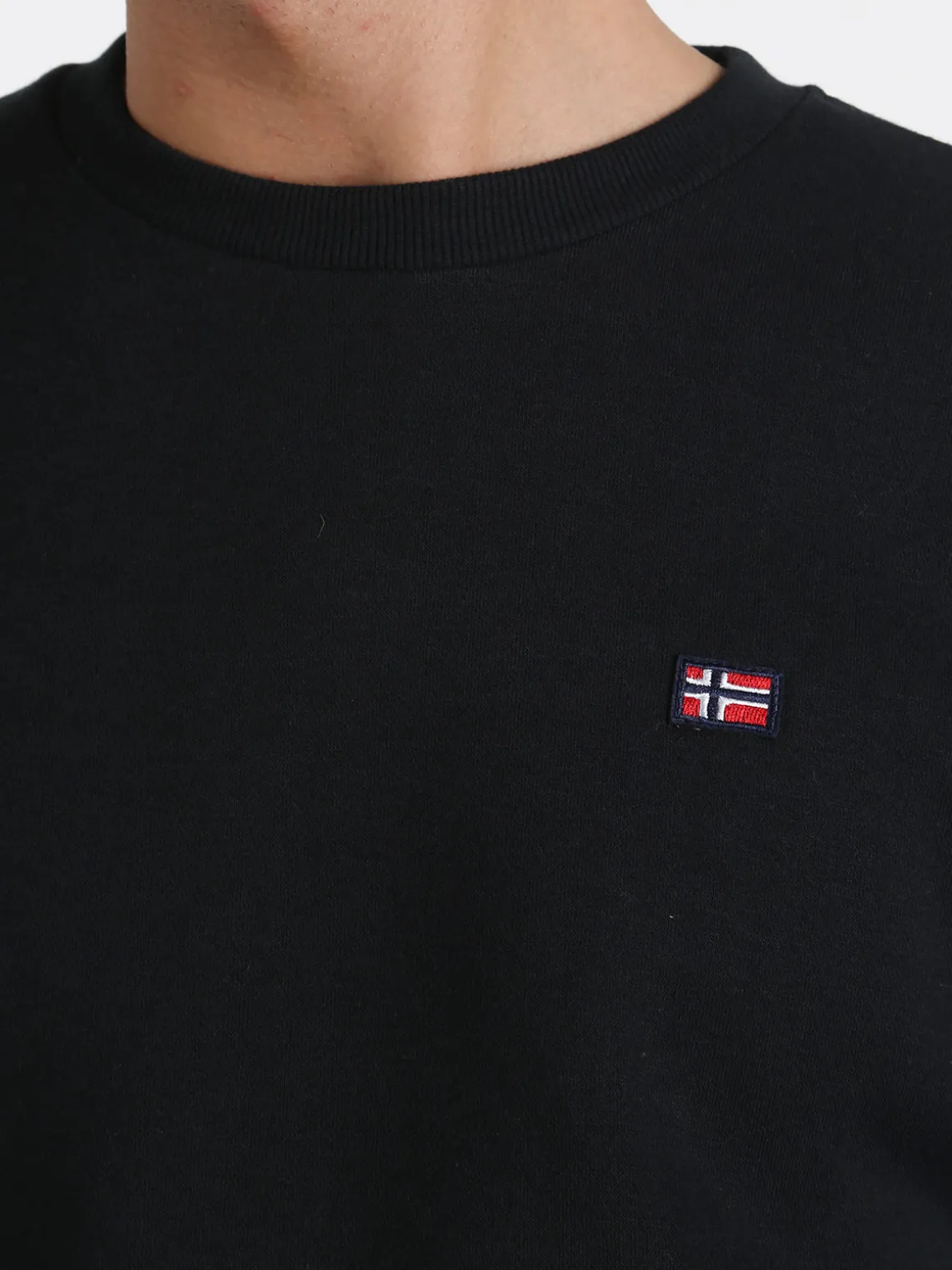 Norway Felpa girocollo da uomo invernale - nero