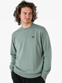 Norway Felpa girocollo da uomo in misto cotone con logo - pistacchio