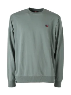 Norway Felpa girocollo da uomo in misto cotone con logo - pistacchio