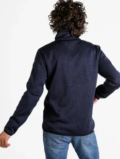 Norway Felpa invernale da uomo con zip - blu scuro