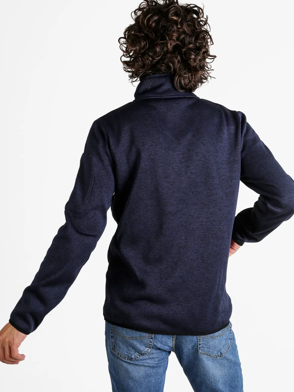 Norway Felpa invernale da uomo con zip - blu scuro