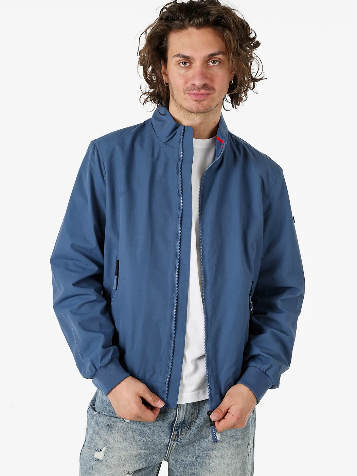 Norway Giacca a vento da uomo con zip - blu