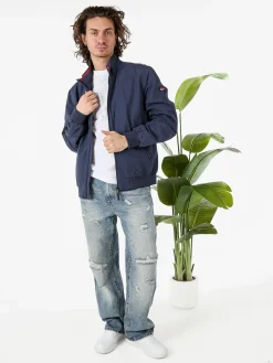 Norway Giacca a vento da uomo con zip - blu scuro