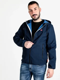 Norway Giacca a vento da uomo impermeabile con cappuccio e zip