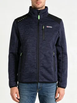 Norway Giacca felpa invernale da uomo con zip - blu scuro