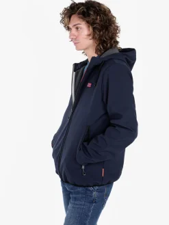 Norway Giacca impermeabile da uomo con cappuccio e interno in pile