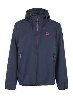 Norway Giacca impermeabile da uomo con cappuccio e interno in pile