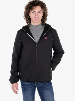 Norway Giacca impermeabile da uomo con cappuccio e interno in pile