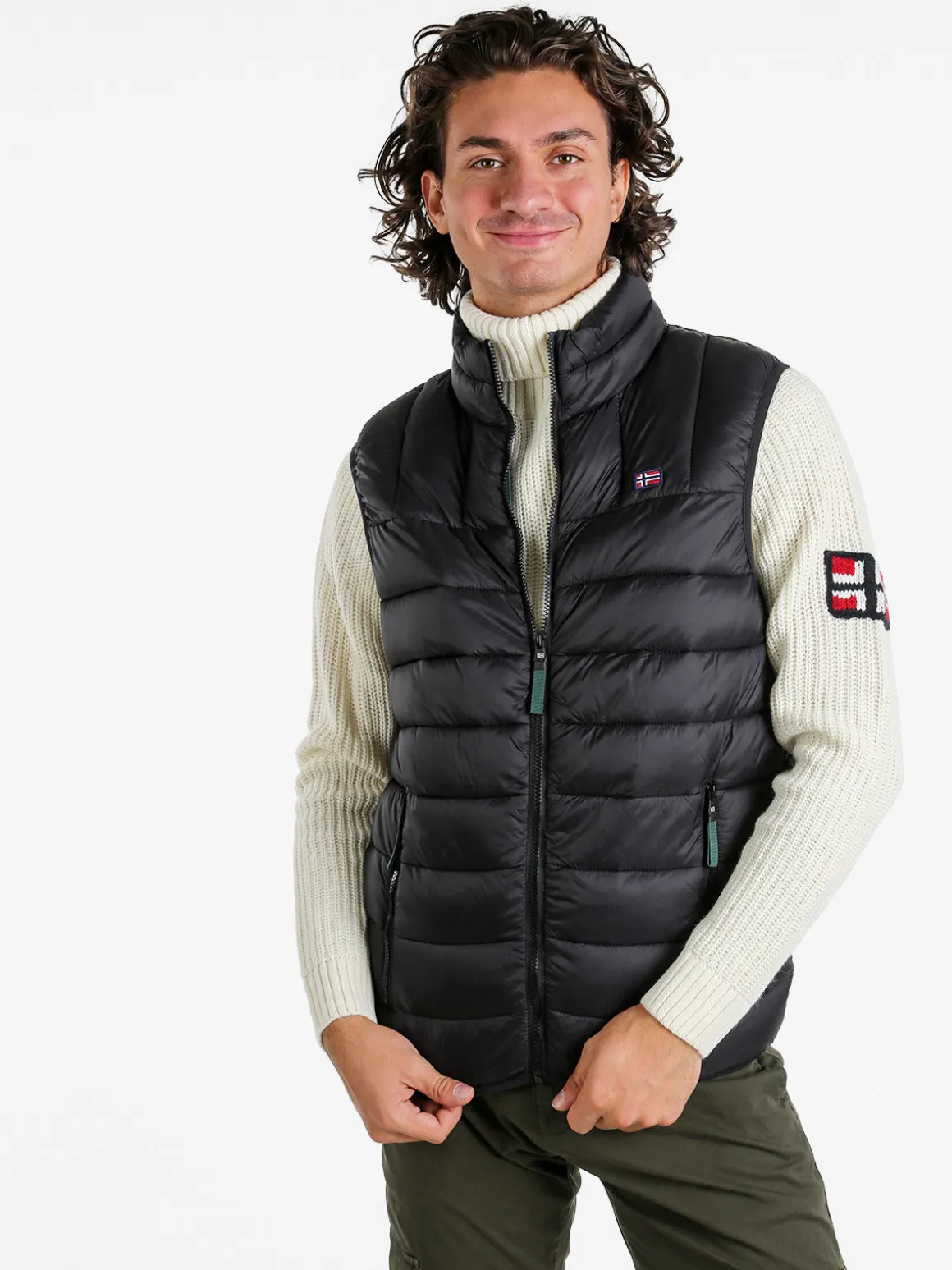 Norway Gilet da uomo con cerniera imbottito