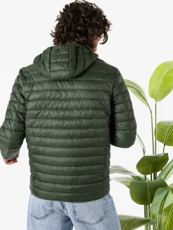 Norway Giubbino da uomo modello 100 grammi con cappuccio e zip - militare