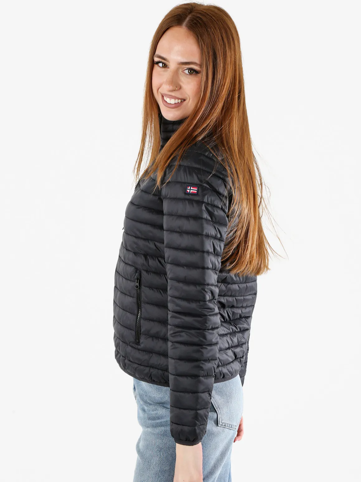 Norway Giubbino donna modello 100 grammi con zip - nero