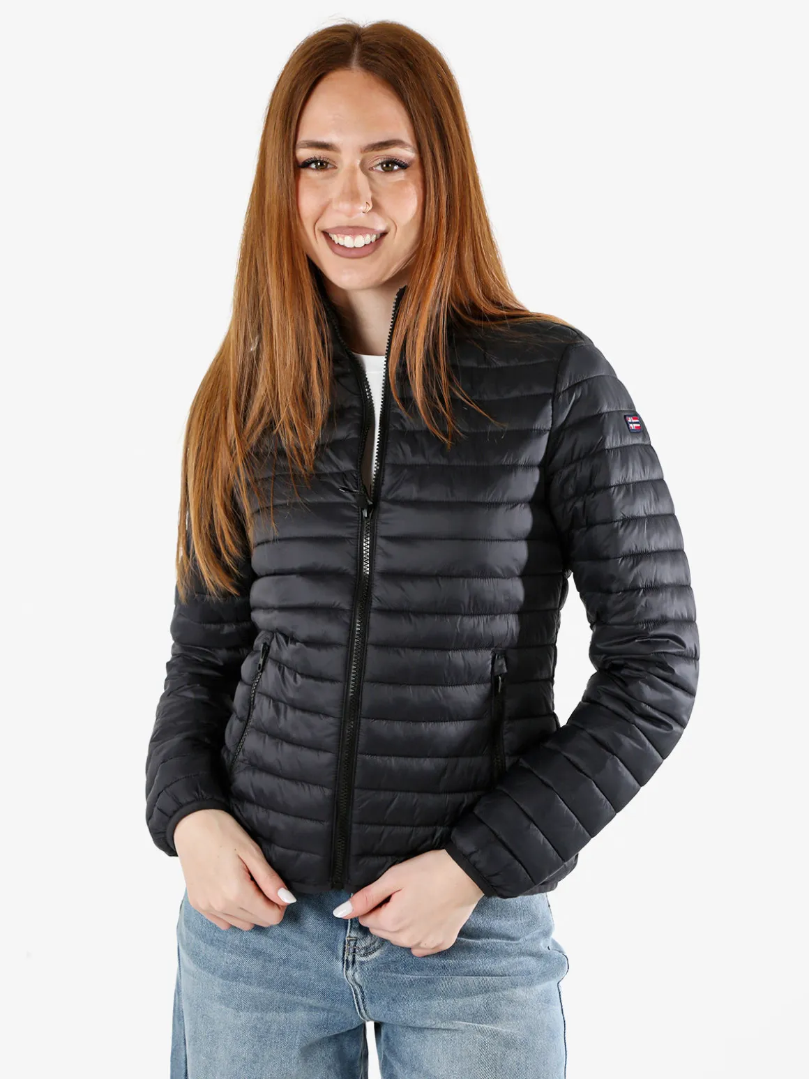 Norway Giubbino donna modello 100 grammi con zip - nero
