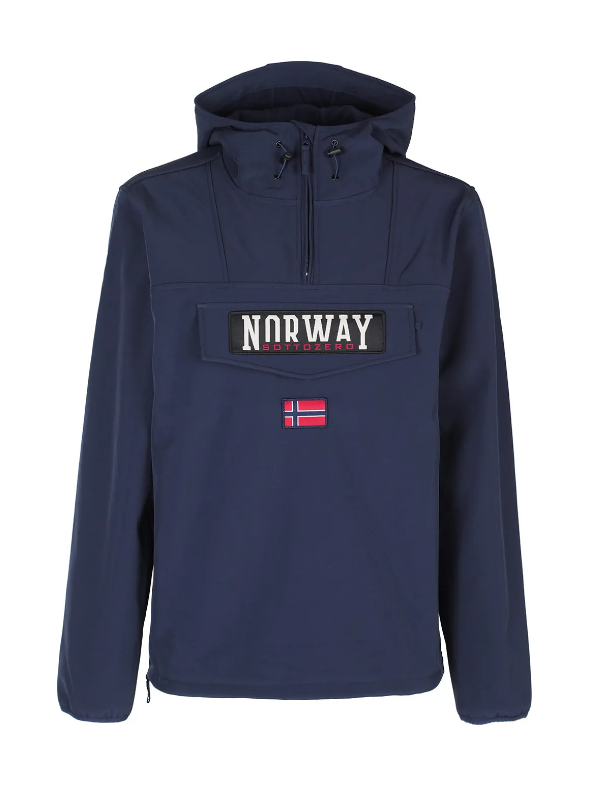 Norway Giubbotto da uomo a mezza zip con cappuccio
