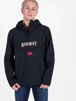 Norway Giubbotto da uomo a mezza zip con cappuccio
