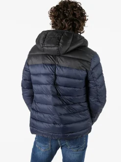 Norway Giubbotto imbottito da uomo con cappuccio e zip - blu scuro