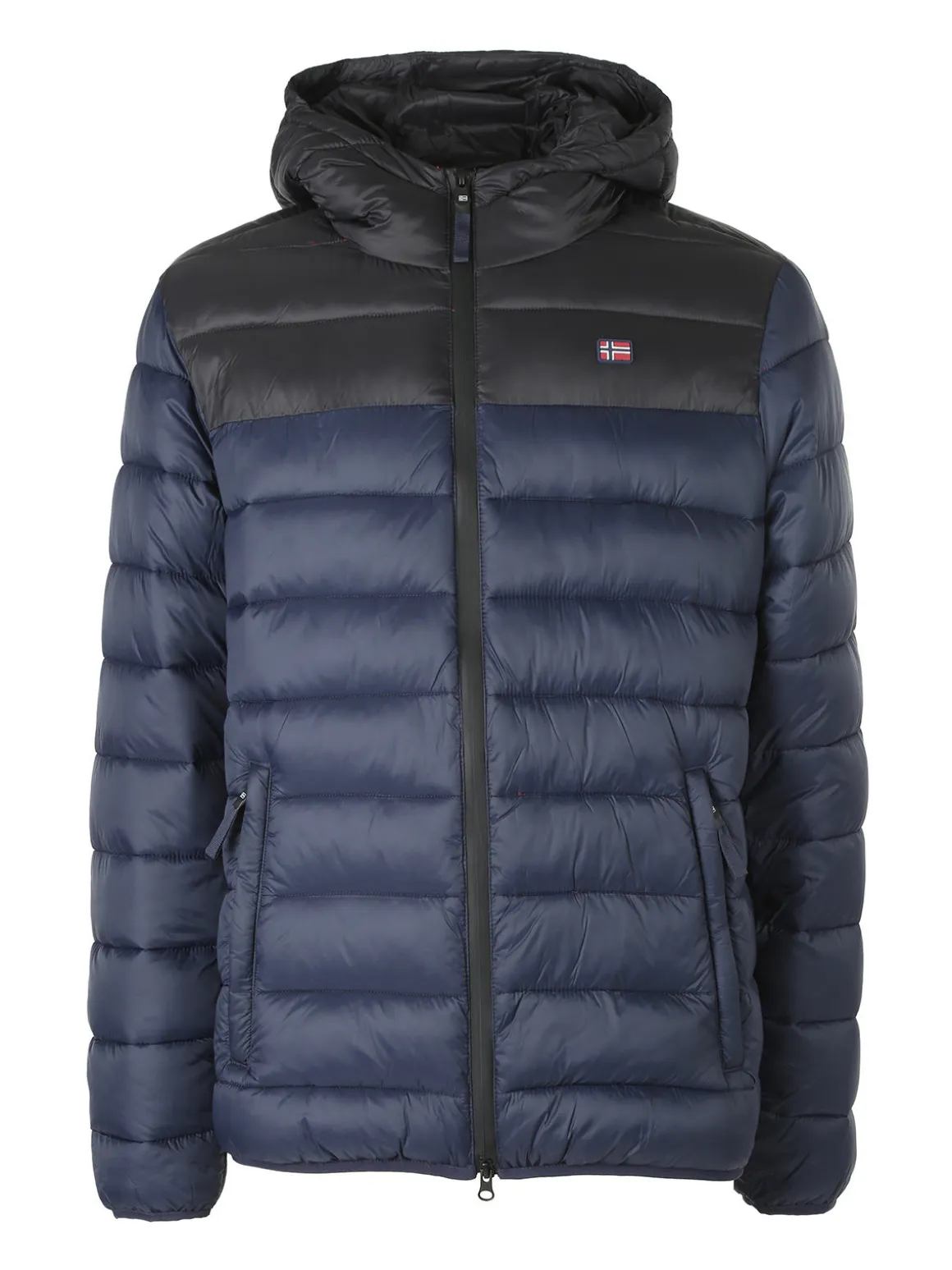 Norway Giubbotto imbottito da uomo con cappuccio e zip - blu scuro