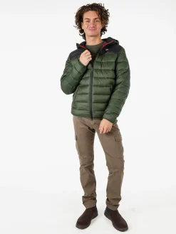 Norway Giubbotto imbottito da uomo con cappuccio e zip - militare