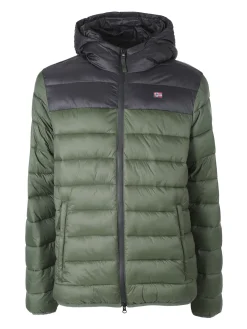 Norway Giubbotto imbottito da uomo con cappuccio e zip - militare