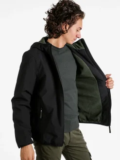 Norway Giubbotto impermeabile da uomo con cappuccio e zip - nero