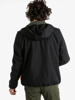 Norway Giubbotto impermeabile da uomo con cappuccio e zip - nero