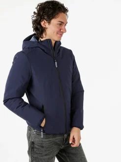 Norway Giubbotto impermeabile da uomo con cappuccio e zip - blu