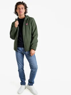 Norway Giubbotto impermeabile da uomo con cappuccio e zip - blu scuro