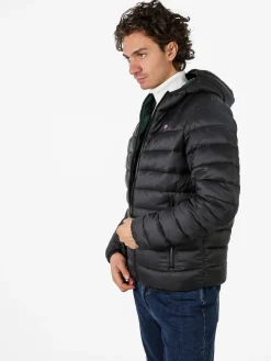 Norway Giubbotto piumino da uomo con cappuccio e zip - nero