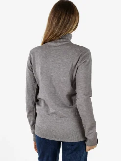 Norway Maglia dolcevita donna in tinta unita - grigio
