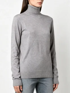 Norway Maglia dolcevita donna in tinta unita - grigio