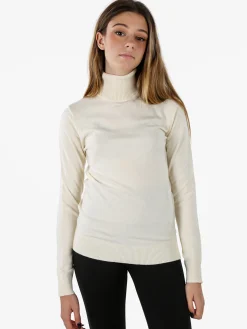 Norway Maglia dolcevita donna in tinta unita - panna