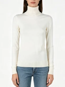 Norway Maglia dolcevita donna in tinta unita - panna