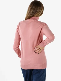 Norway Maglia dolcevita donna in tinta unita - rosa