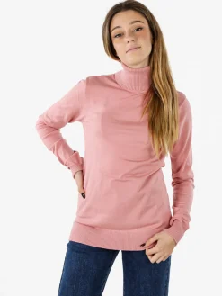 Norway Maglia dolcevita donna in tinta unita - rosa