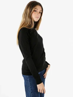 Norway Maglia dolcevita donna in tinta unita - nero