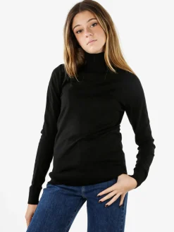 Norway Maglia dolcevita donna in tinta unita - nero